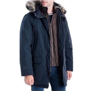 MICHAEL KORS Heavyweight Hooded Bib Snorkel Parka Coat